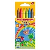 Ceras BIC Kids PLASTIDECOR Envase 6 COLORES