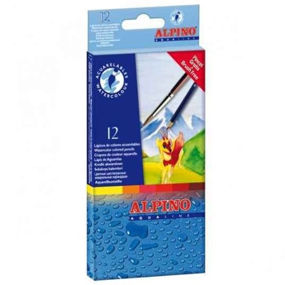 Lápices Colores ALPINO Aqualine Envase 12 COLORES