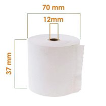 Rollo Papel Electra RUIFERPA Tamaño 37 x 70 mm.