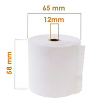 Rollo Papel Electra RUIFERPA Tamaño 58 x 65 mm.