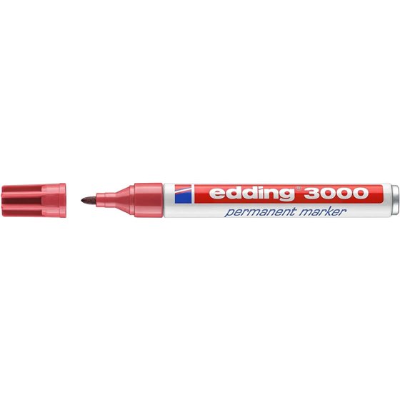 Rotulador Permanente EDDING Nº 3000 Color Carmín