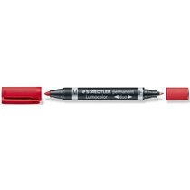 Rotulador Permanente STAEDTLER Lumocolor Duo 348 Color Rojo