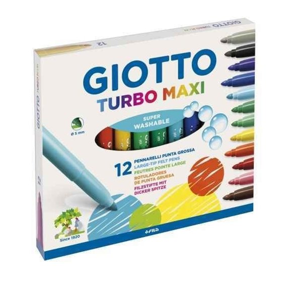 Rotuladores GIOTTO Turbo Maxi Envase 12 COLORES