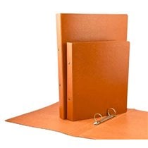 Carpeta Archivador MARIOLA Folio Natural Cuero Modelo 2 anillas 25 mm.