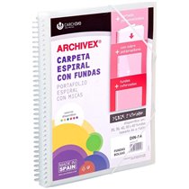 Carpeta Fundas Espiral CARCHIVO Archivex Star Polipropileno Din-A4 50 Hojas Color Transparente