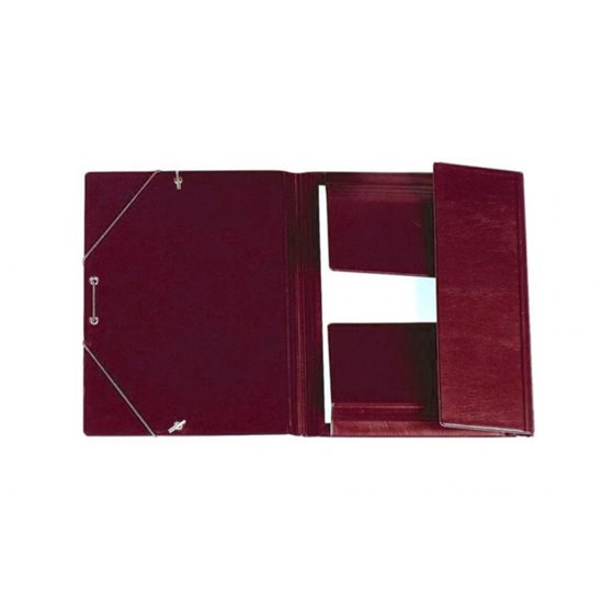 Carpeta IBERPLAS Pvc Goma y Solapa 4º Color Granate