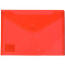Sobre Portadocumentos Plástico CARCHIVO Mini Cierre Velcro 6 x 10,5 cm. Color Rojo