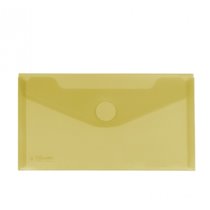Sobre Portadocumentos Plástico CARCHIVO Tamaño Recibo Cierre Velcro Color Amarillo
