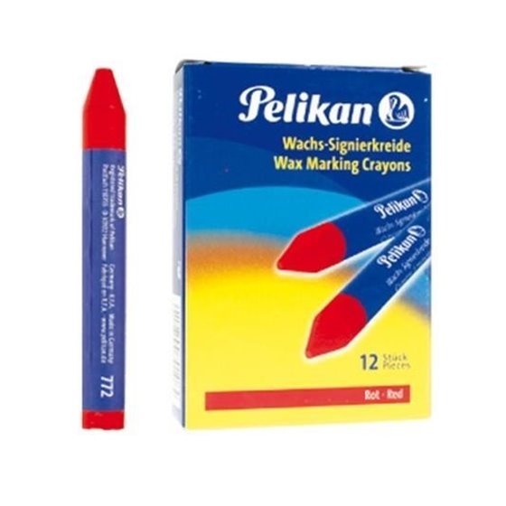 Barra Cera De Marcar 762 PELIKAN Caja x12 Color Rojo