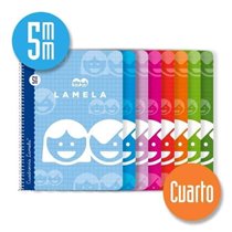 Bloc LAMELA 4º 40 Hojas Tapa Básico Cuadrovía Modelo Cuadrovía 5 mm.