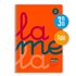 Bloc LAMELA Folio 80 Hojas 90 g. Tapa Plástico Cuadrovía 3 mm. Color Naranja