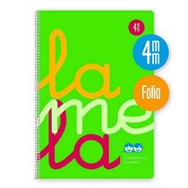 Bloc LAMELA Folio 80 Hojas 90 g. Tapa Plástico Cuadrovía 4 mm. Color Verde