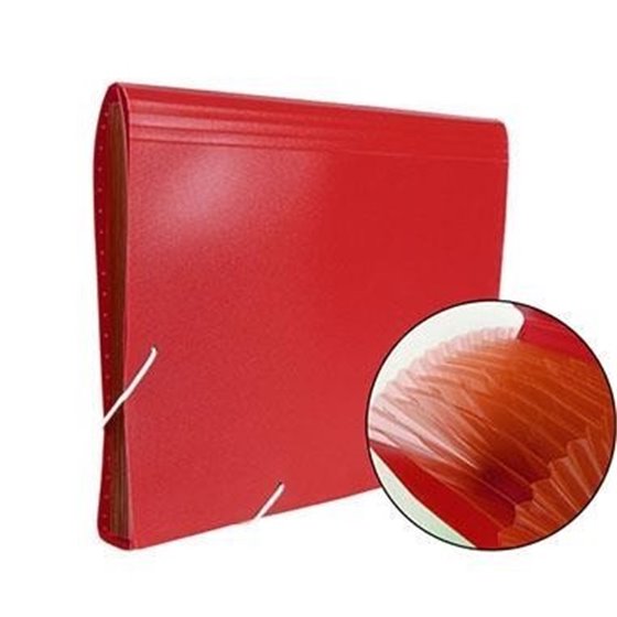 Carpeta Clasificadora Goma PRYSE Fuelle Color Rojo