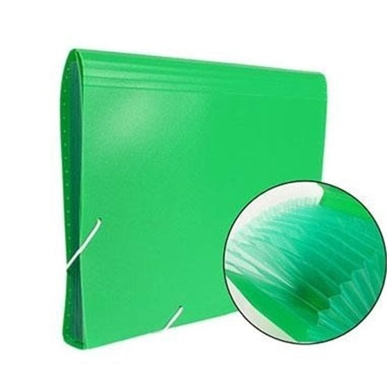 Carpeta Clasificadora Goma PRYSE Fuelle Color Verde