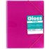 Carpeta Fundas Espiral Gomas GRAFOPLAS Maxiplas Gloss A4 40 Hojas Color Rosa