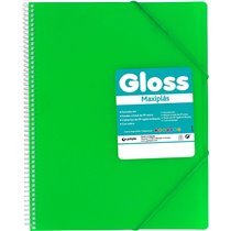 Carpeta Fundas Espiral Gomas GRAFOPLAS Maxiplas Gloss A4 50 Hojas Color Verde