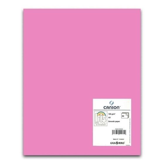 Cartulina CANSON Iris Vivaldi A3 185 g. Paquete x50 Color Lila