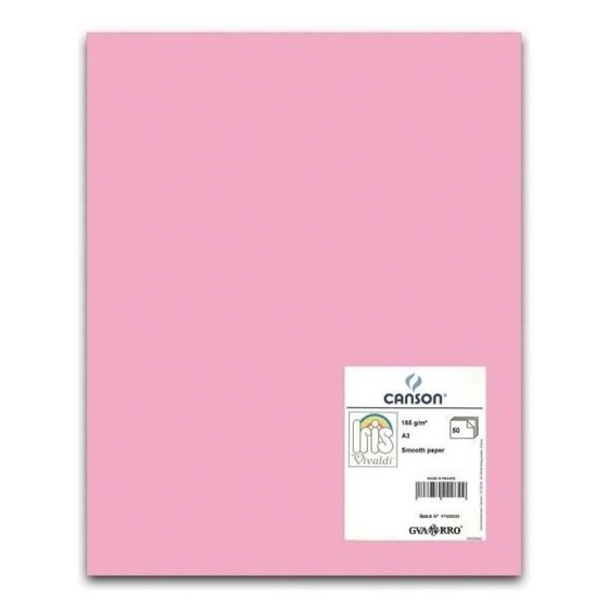 Cartulina CANSON Iris Vivaldi A3 185 g. Paquete x50 Color Rosa
