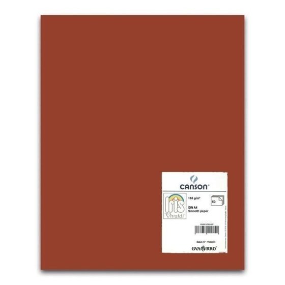 Cartulina CANSON Iris Vivaldi A4 185 g. Paquete x50 Color Chocolate