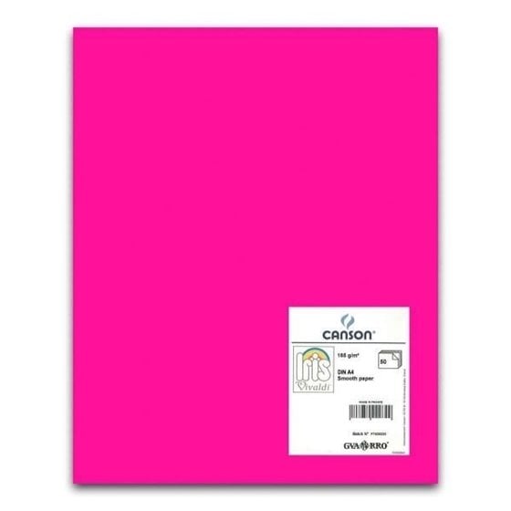 Cartulina CANSON Iris Vivaldi A4 185 g. Paquete x50 Color Fucsia