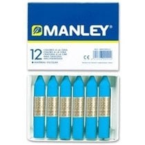 Cera Blanda MANLEY Caja x12 Unicolor Color Azul Cobalto