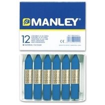 Cera Blanda MANLEY Caja x12 Unicolor Color Azul Prusia