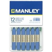 Cera Blanda MANLEY Caja x12 Unicolor Color Azul Ultramar