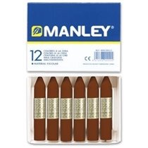 Cera Blanda MANLEY Caja x12 Unicolor Color Pardo