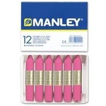 Cera Blanda MANLEY Caja x12 Unicolor Color Rosa Natural