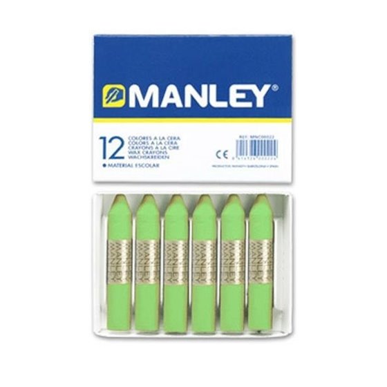 Cera Blanda MANLEY Caja x12 Unicolor Color Verde Esmeralda