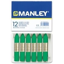 Cera Blanda MANLEY Caja x12 Unicolor Color Verde Natural