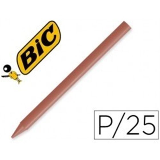 Ceras BIC Kids PLASTIDECOR Caja x25 Unicolor Color Marrón