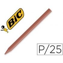 Ceras BIC Kids PLASTIDECOR Caja x25 Unicolor Color Marrón