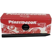 Ceras BIC Kids PLASTIDECOR Caja x25 Unicolor Color Negro