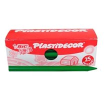 Ceras BIC Kids PLASTIDECOR Caja x25 Unicolor Color Verde Claro