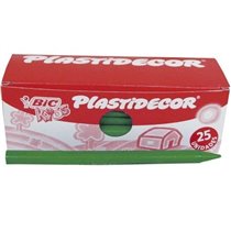 Ceras BIC Kids PLASTIDECOR Caja x25 Unicolor Color Verde Oscuro