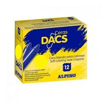 Ceras Blandas DACS Caja x12 Unicolor Color Amarillo