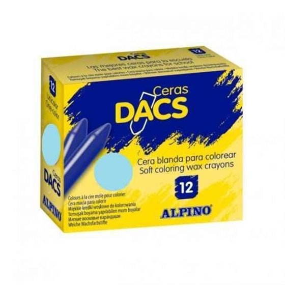 Ceras Blandas DACS Caja x12 Unicolor Color Azul Claro
