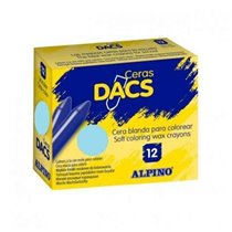 Ceras Blandas DACS Caja x12 Unicolor Color Azul Claro