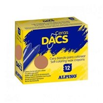 Ceras Blandas DACS Caja x12 Unicolor Color Marrón