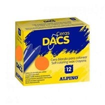 Ceras Blandas DACS Caja x12 Unicolor Color Naranja