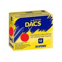 Ceras Blandas DACS Caja x12 Unicolor Color Rojo