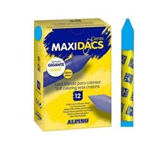 Ceras Blandas MAXIDACS Caja x12 Unicolor Color Azul Claro