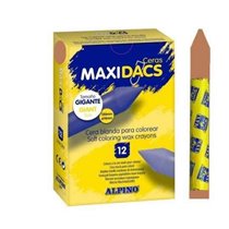 Ceras Blandas MAXIDACS Caja x12 Unicolor Color Marrón