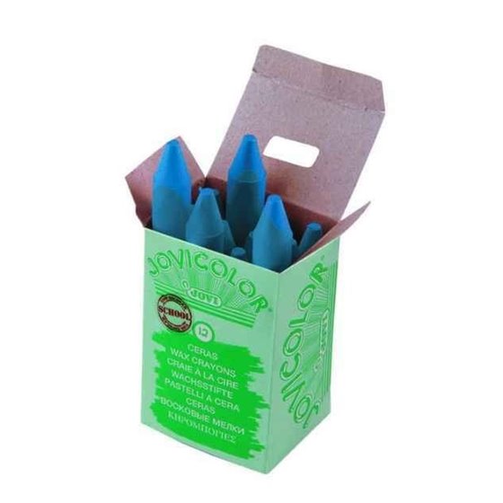 Ceras JOVI Jovicolor Caja x12 Colores Unicolor Color Azul Claro