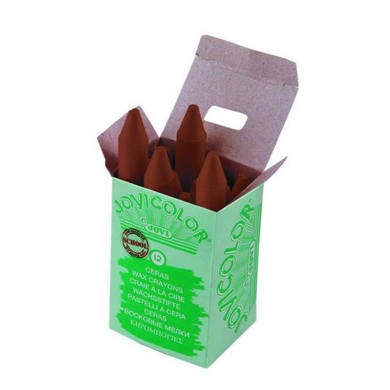 Ceras JOVI Jovicolor Caja x12 Colores Unicolor Color Marrón Claro