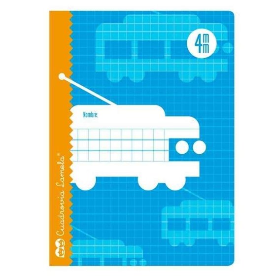 Cuaderno LAMELA 16 Hojas Tapa Básico Cuadrovía Modelo Cuadrovía 4 mm.