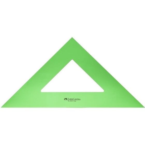 Escuadra Técnico FABER-CASTELL Verde Tamaño 16 cm.