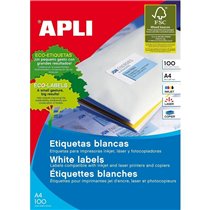 Etiquetas Impresora APLI Caja x100 Hojas Tamaño 48.5 x 25.4 mm.