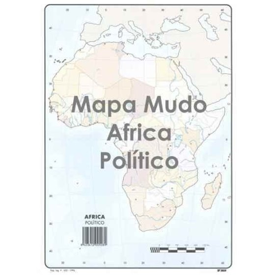 Mapa Mudo SELVI Político Din-A4 Modelo África
